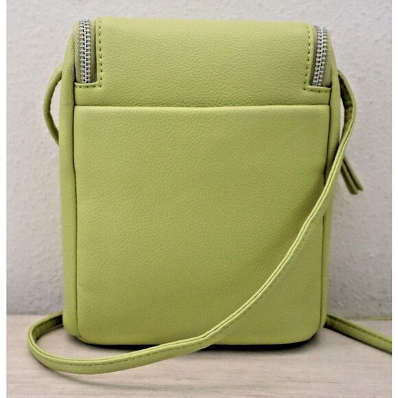 French Connection Wasabi Green Noreen Slouchy Easy Crossbody Cell Phone Bag - Picture 2 of 13